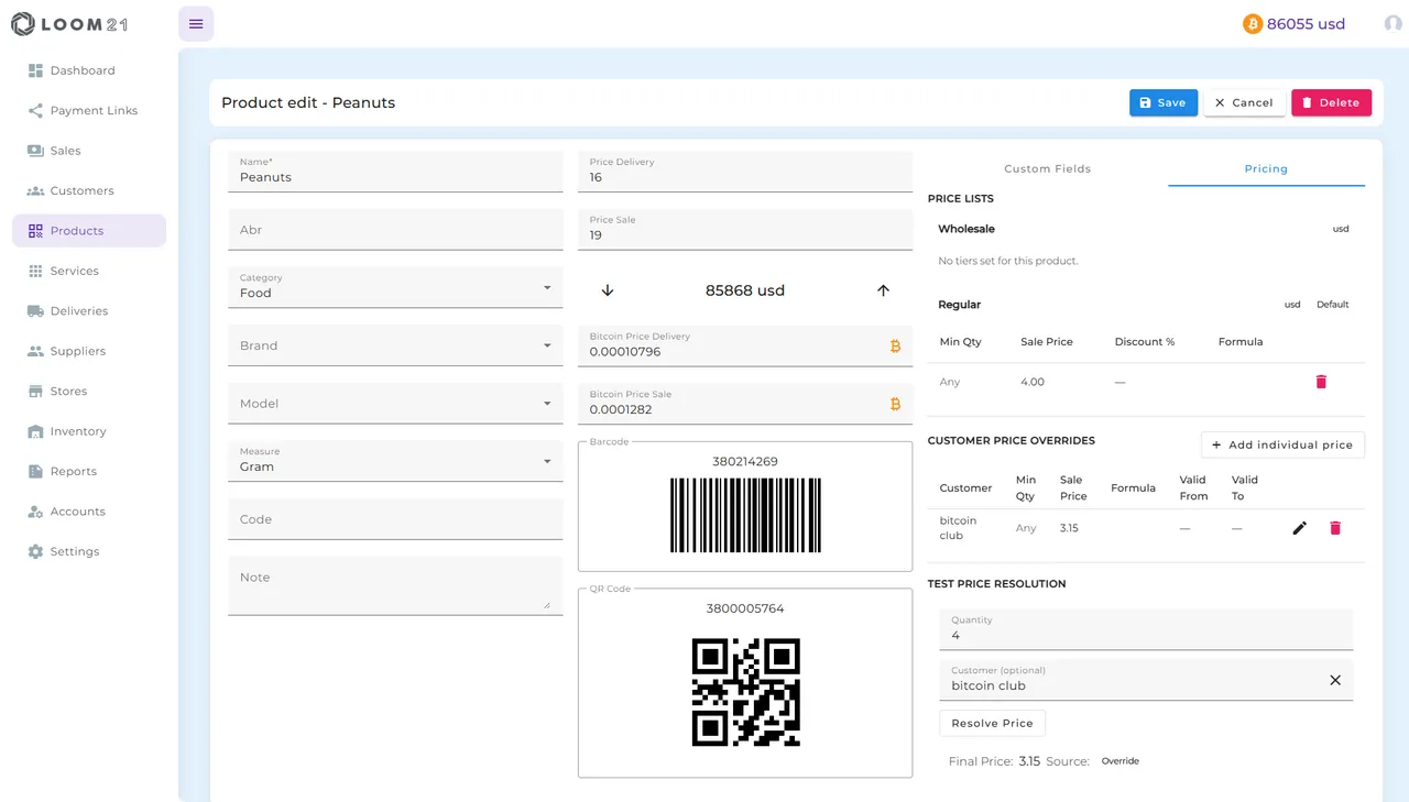 price list tiers and customer-specific pricing